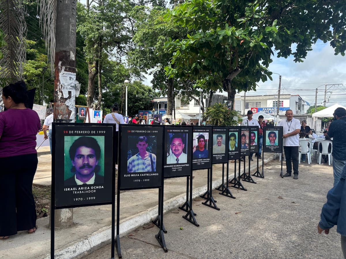 Víctimas y organizaciones sociales participaron en diversas actividades para recordar a quienes fueron asesinados y desaparecidos en la masacre del 16 de mayo de 1998.
Suministrada/Vanguardia