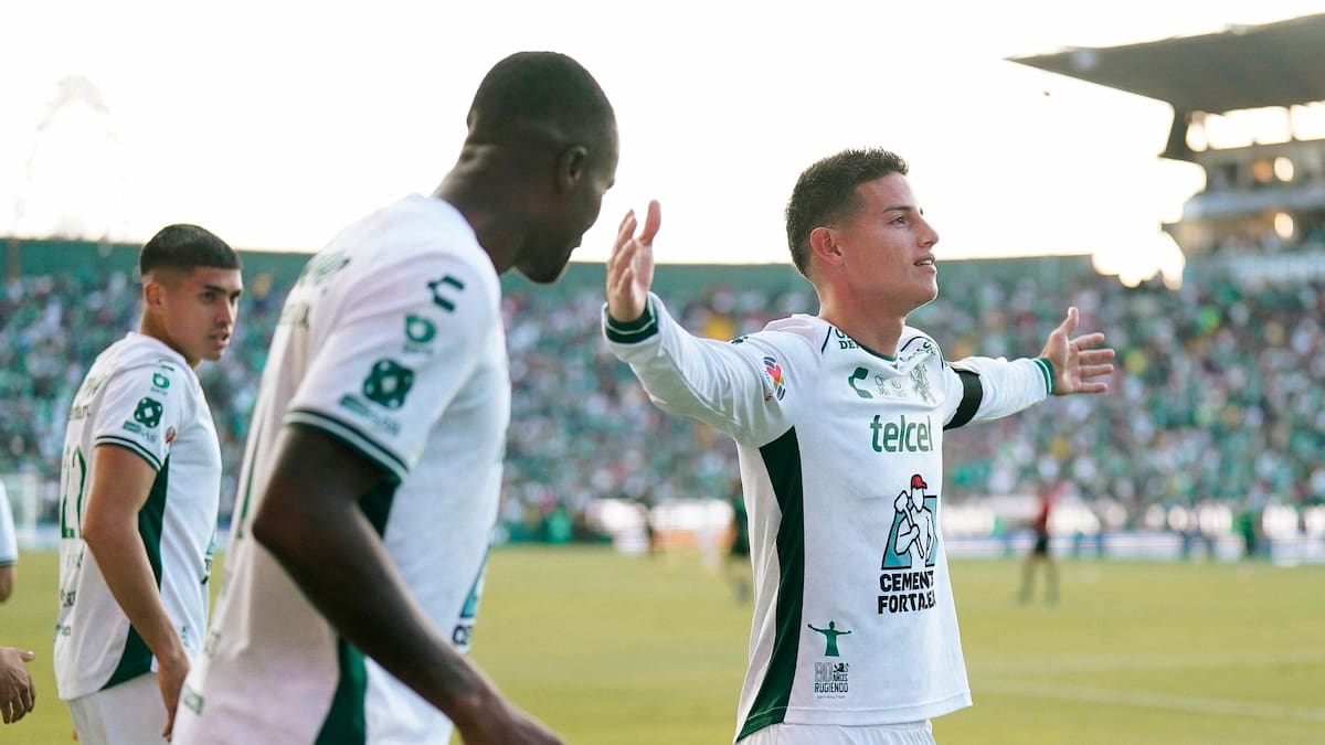 Conozca a la novia de James Rodríguez, con quien se le vio al final del duelo contra Juárez en México. (Foto: cortesía Club León / VANGUARDIA).