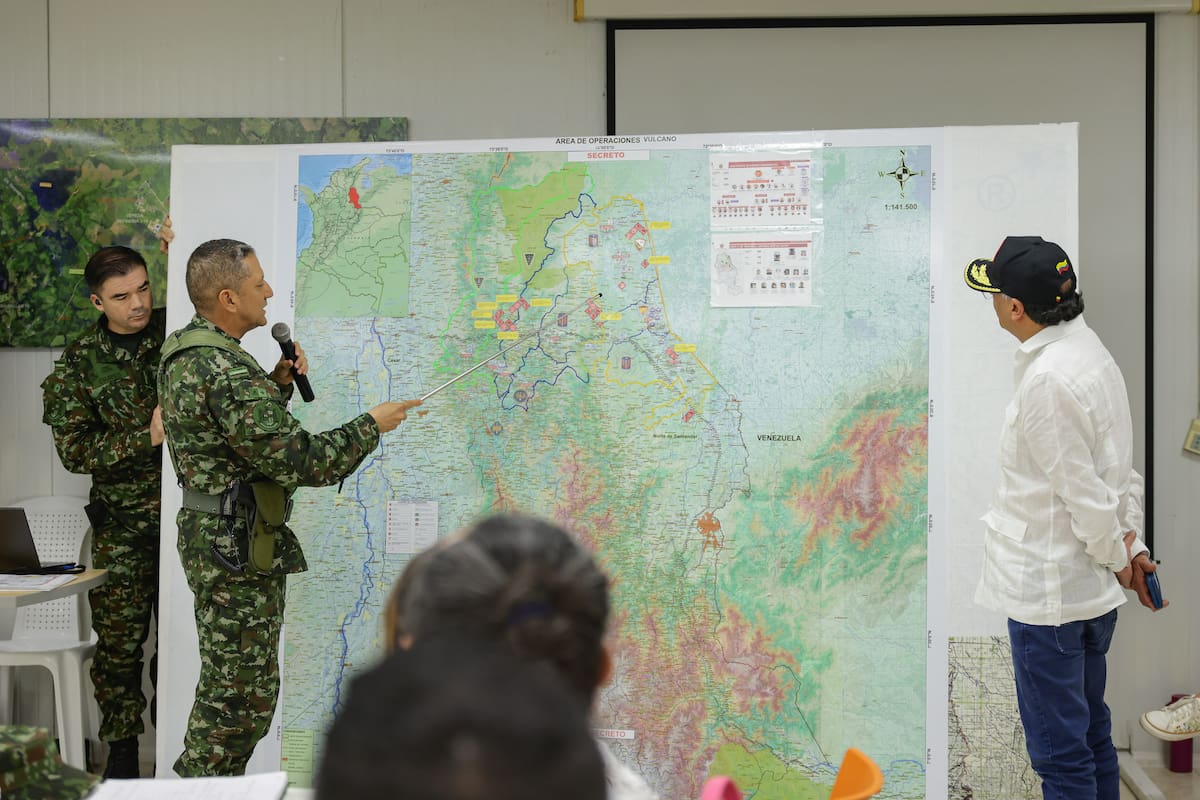El presidente Gustavo Petro lideró consejo de seguridad en Tibú, Norte de Santander por crisis en el Catatumbo. // Foto: Colprensa