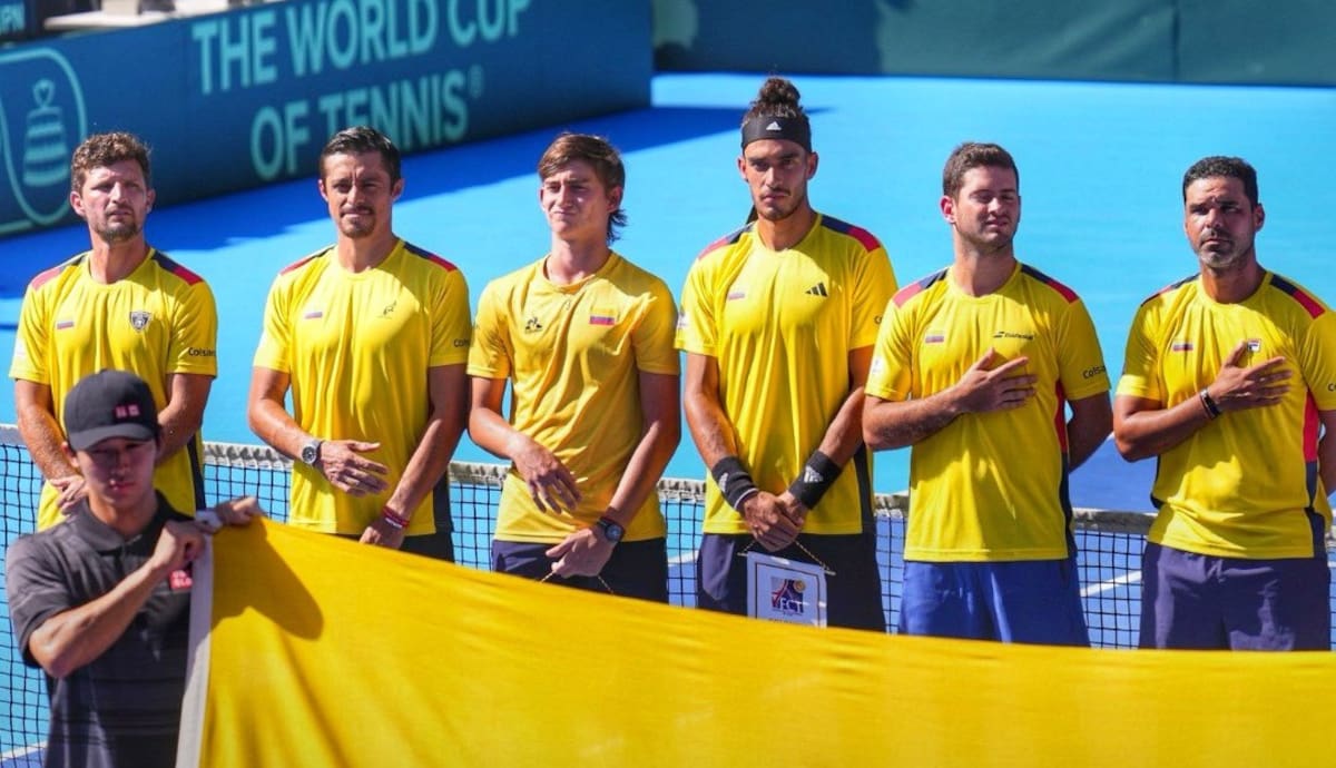 Colombia en Copa Davis 2026, con Nicolás Mejía, Adriá Soriano, Nicolás Barrientos, Cristian Rodríguez y Miguel Tobón Jr. bajo la dirección de Alejandro Falla.