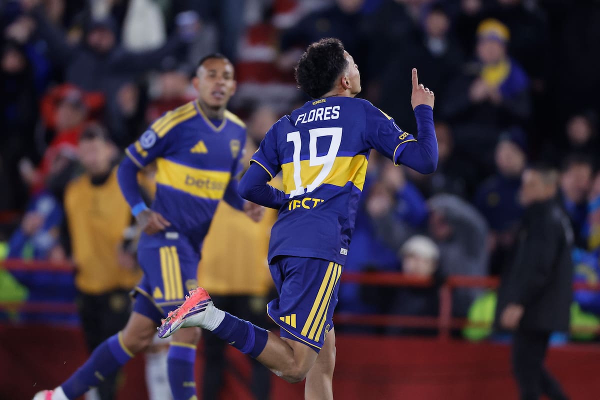 Sebastián Villa estuvo presente en dos de los tres goles de Boca Juniors sobre Deportivo Recoleta. //Foto, EFE: Juan Ignacio Roncoroni