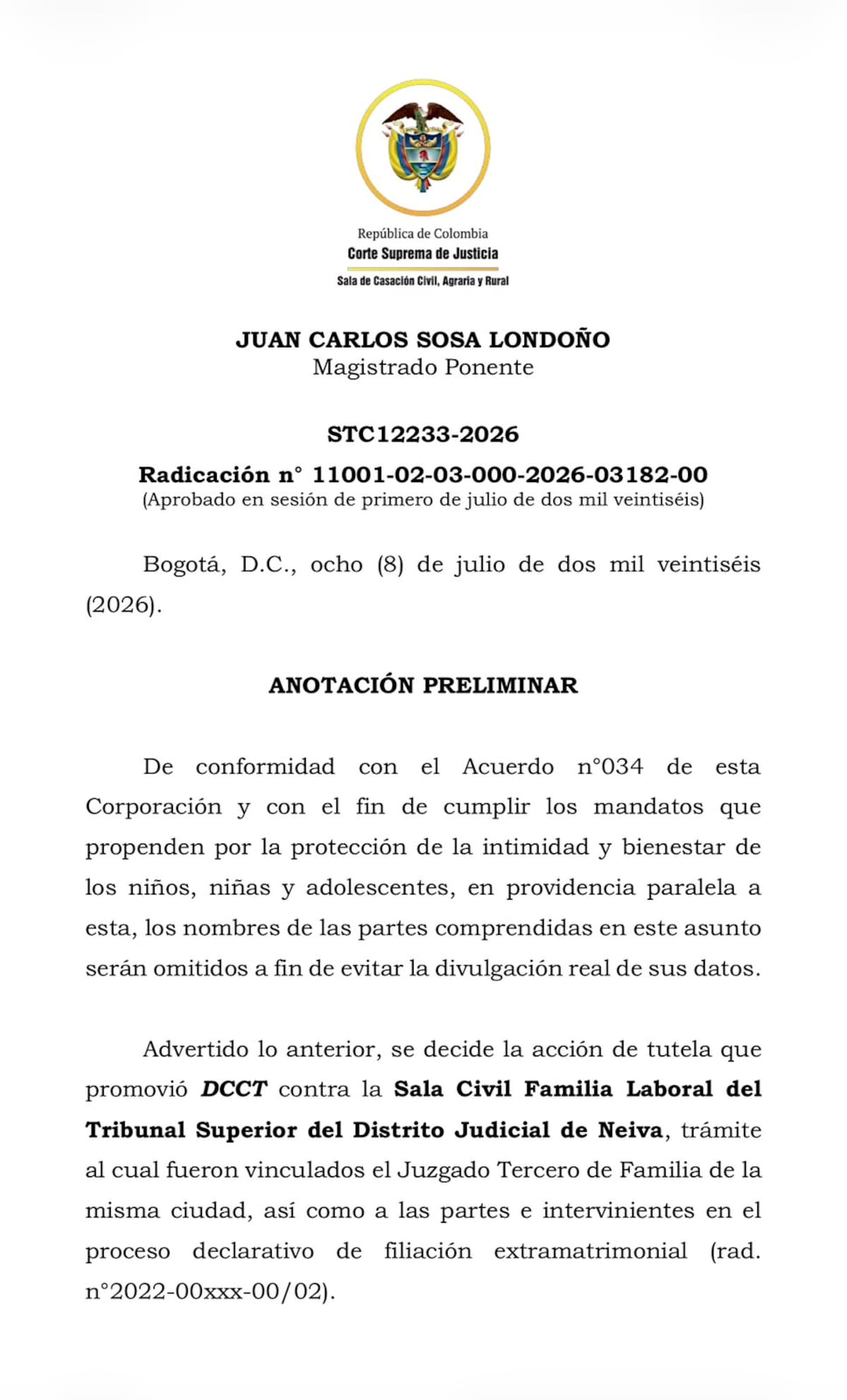 Corte suprema menores de edad