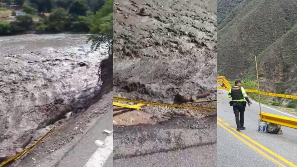 Crece la preocupación por socavación en la vía Bucaramanga - San Gil | Fotos Videos Redes Sociales