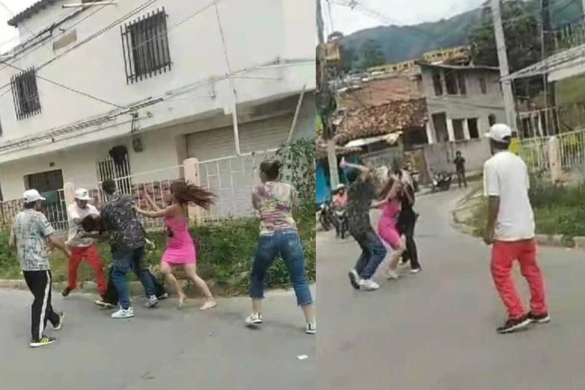 En el video que fue difundido en redes sociales se puede observar cómo varios jóvenes golpean a quien fue identificado como Camilo García de 19 años, en el barrio La Jabonería. FOTO: Cortesía Denuncias Antioquia.