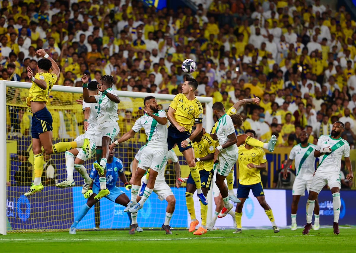 El delantero portugués marcó un gol determinante en las aspiraciones de su equipo, el Al Nassr, de quedarse con la Liga de Arabia Saudí. Foto: Cristiano Ronaldo.