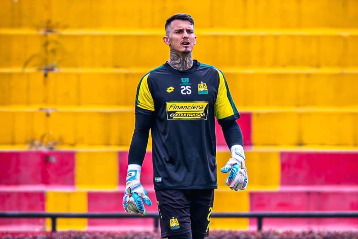 Cristopher Fiermarín, arquero del Atlético Bucaramanga, fue convocado por Uruguay para la gira por Asia. Foto: Atlético Bucaramanga