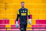 Cristopher Fiermarín, arquero del Atlético Bucaramanga, fue convocado por Uruguay para la gira por Asia