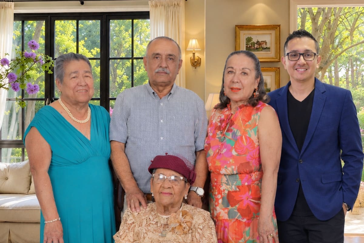 Barbarita Lemes (agasajada), Carmenza, Pedro José, Beatriz Patiño Lesmes (hijos) y Leonardo Andrés Patiño Rodríguez (nieto). Suministrada / VANGUARDIA