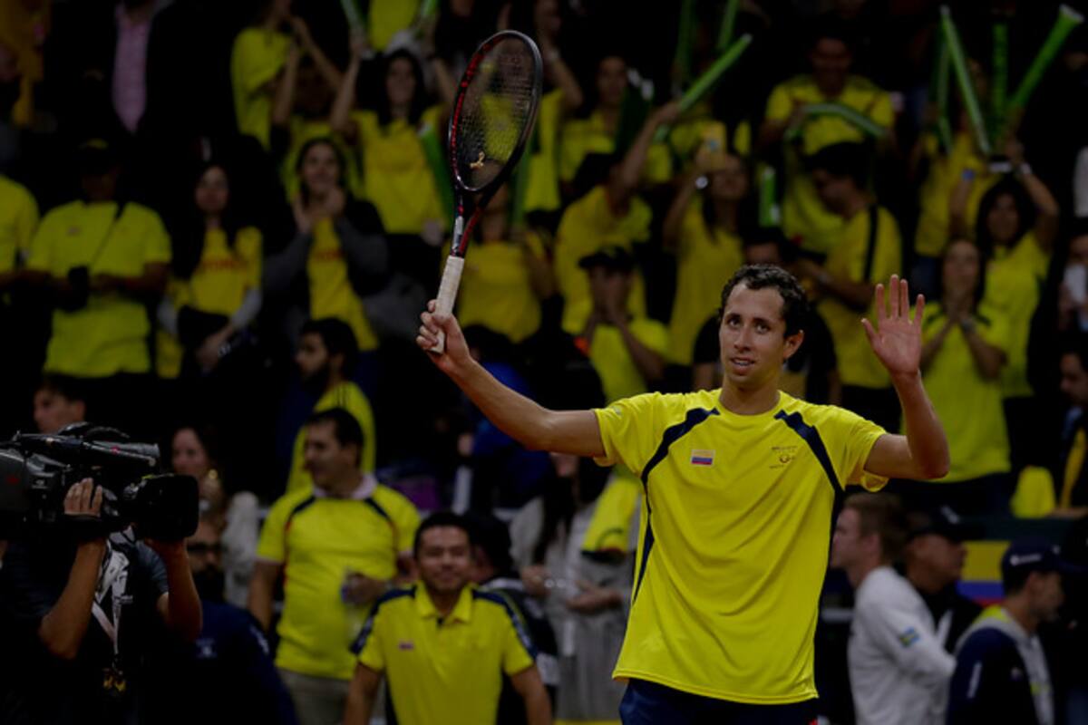 Santandereano Daniel Galán logró el segundo punto para Colombia en la Copa Davis