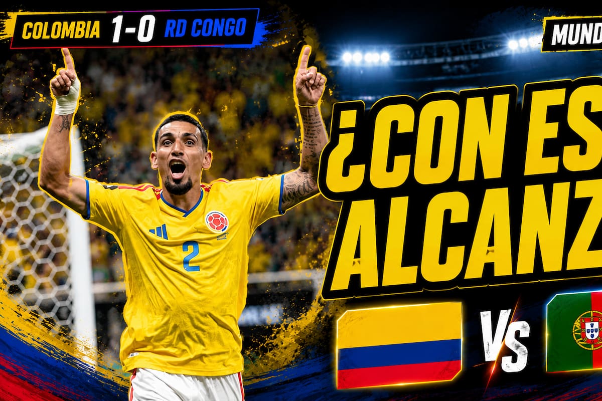 Daniel Muñoz marcó el gol con el que Colombia venció 1-0 a RD Congo y aseguró su clasificación a los dieciseisavos del Mundial 2026.