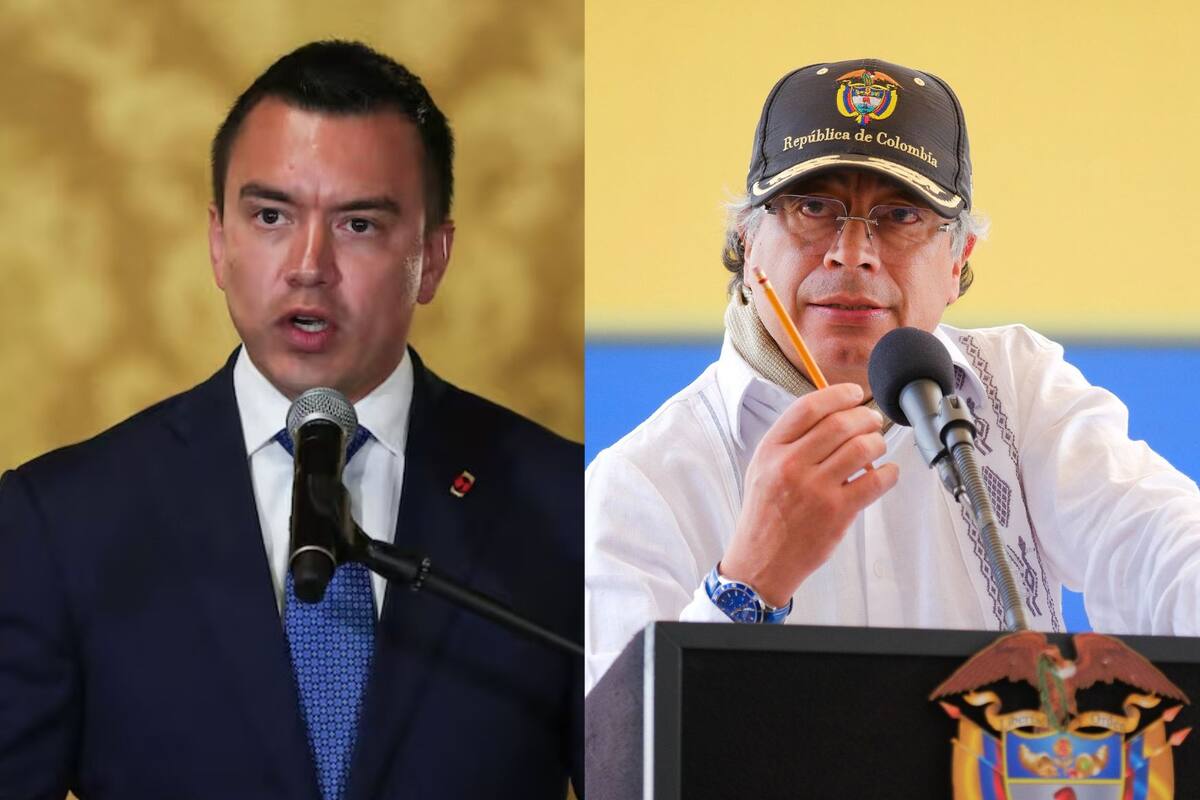 Presidente de Ecuador, Daniel Noboa y el presidente de Colombia, Gustavo Petro. //Imagen creada con fotos de EFE.