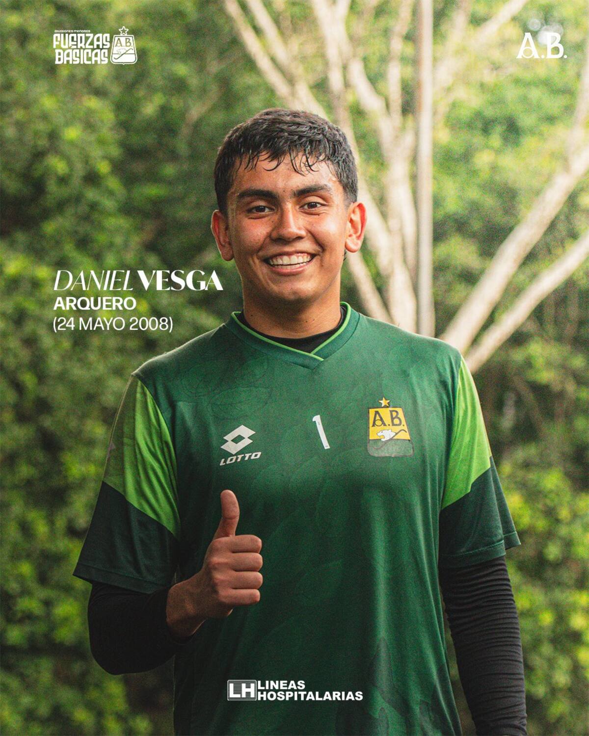 El arquero Daniel Vesga buscar un lugar en el plantel profesional de Atlético Bucaramanga . Foto: cortesía Atlético Bucaramanga.