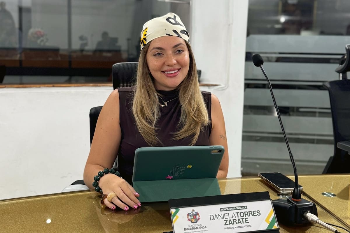 Daniela Torres fue elegida como primera vicepresidenta del Concejo de Bucaramanga. Foto: Suministrada/VANGUARDIA