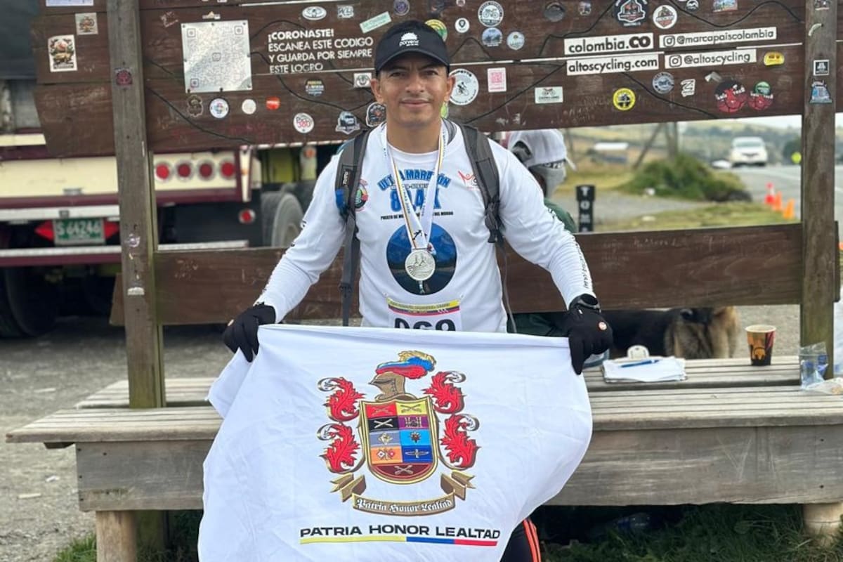 Militar colombiano hizo historia en la primera Ultramaratón del Alto de Letras. /FOTO: Suministrada