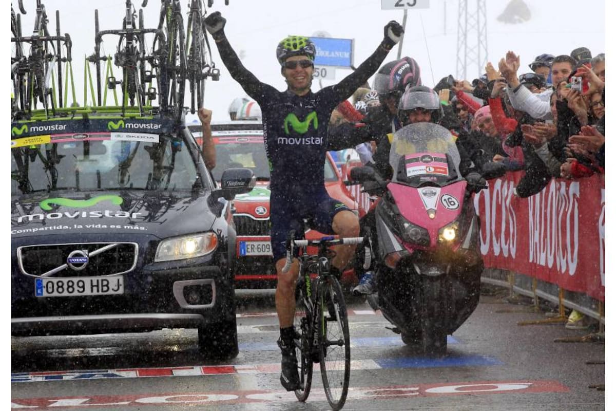 El italiano Giovanni Visconti se impuso en la etapa 15 del Giro de Italia que terminó en el mítico Galibier, tras una larga fuga. (Foto: AFP / VANGUARDIA LIBERAL)