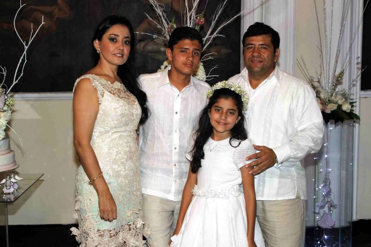 María Olivia Ortiz, Martín Andrés Pinto Ortiz, Daniela Pinto Ortiz y Martín Pinto. (Foto: Nelson Díaz/ VANGUARDIA LIBERAL)