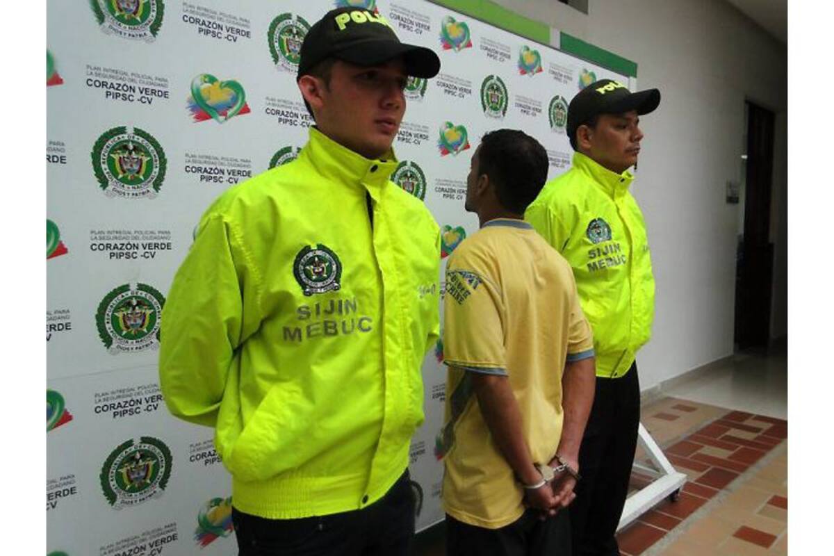 Los móviles del crimen siguen siendo materia de investigación. El capturado deberá responder por homicidio y porte ilegal de armas. (Foto: Suministrada/VANGUARDDIA LIBERAL )