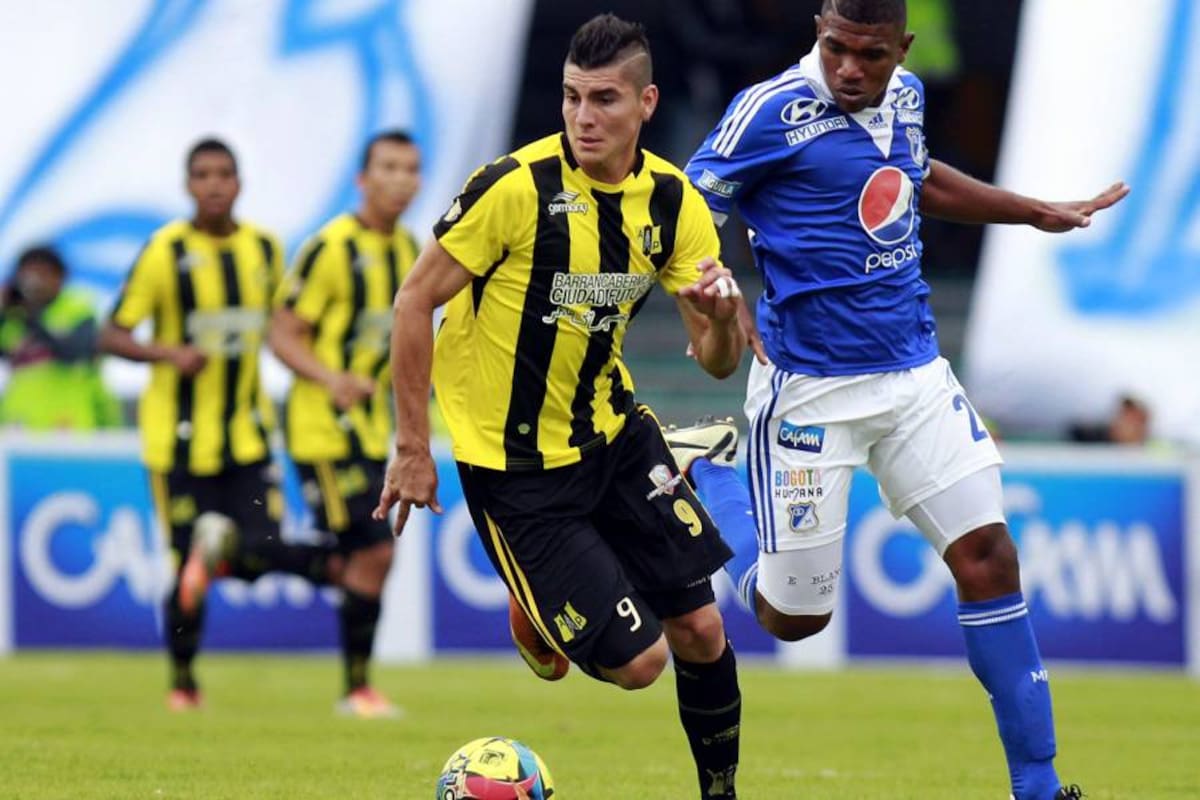 Michael Rangel, que ha militado en tres equipos: Real Santander, Dépor FC y Alianza Petrolera, ahora es nuevo jugador de Atlético Nacional, el vigente bicampeón de la Liga Postobón. (Foto: Archivo / VANGUARDIA LIBERAL)