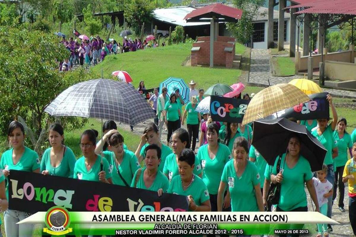 Se cumplió la Asamblea general de “Más Familias en Acción” en el municipio de Florián. (Foto: Suministrada/VANGUARDIA LIBERAL )