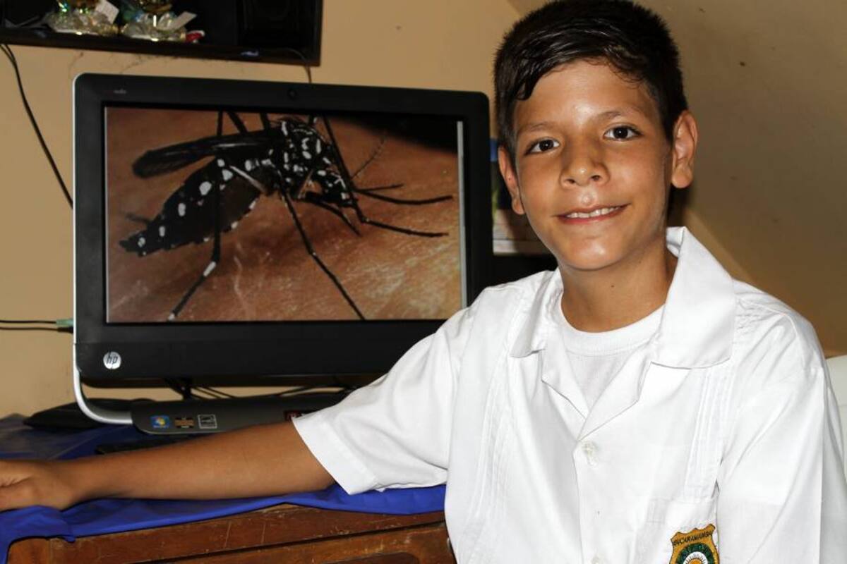 Luis Alejandro Ortiz Rodríguez, estudiante de séptimo grado del Colegio Maiporé, representará a Colombia en la Feria Internacional de Ciencia y Tecnología, en Argentina. (Foto: Nelson Díaz / VANGUARDIA LIBERAL)