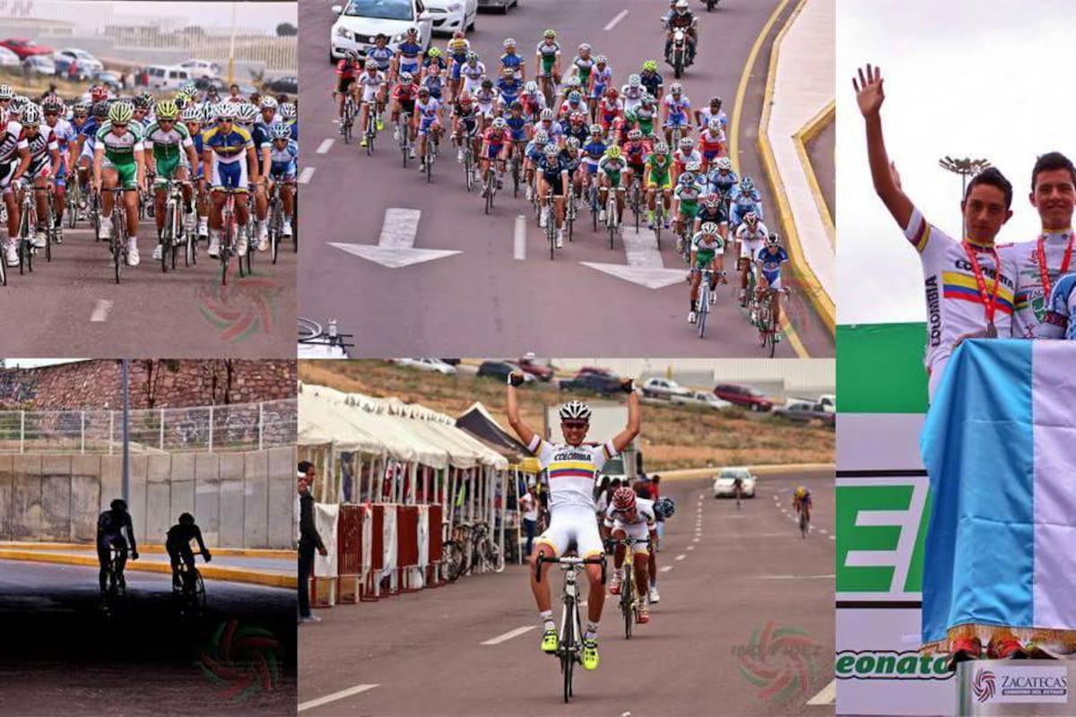 Este es el momento del triunfo del santandereano Eduardo Estrada en la prueba de fondo en carretera del Panamericano Juvenil de Ciclismo en México. (Foto: Tomadas de www.incufidez.gob.mx / VANGUARDIA LIBERAL)