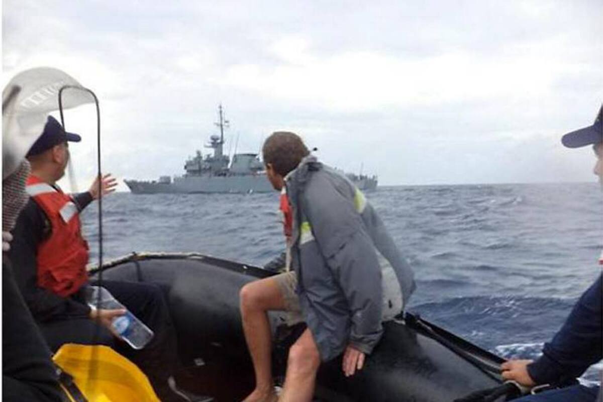 Armada de Colombia rescató al Francés en el mar Caribe. (Foto: Colprensa/ VANGUARDIA LIBERAL)