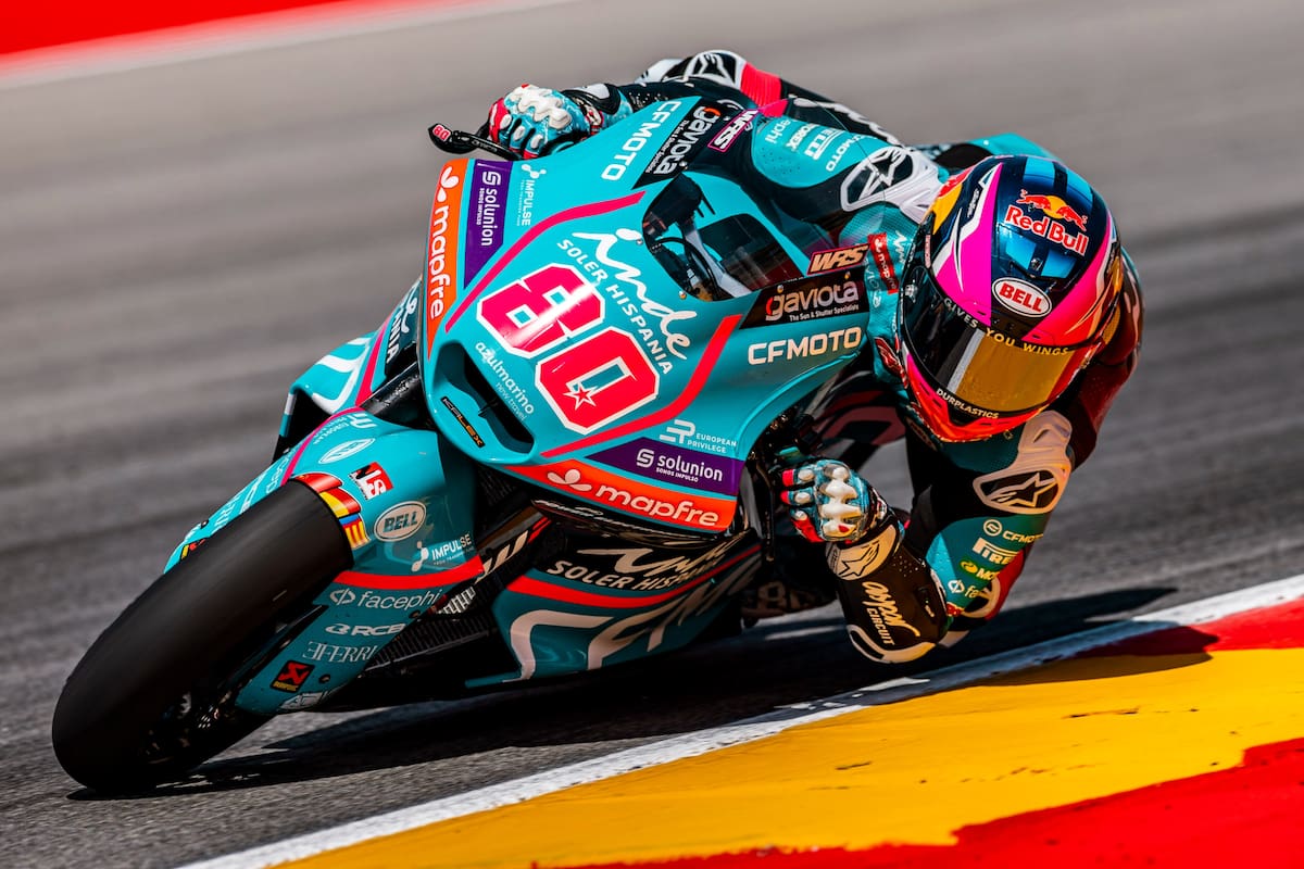David Alonso subió al podio en Aragón y terminó tercero tras una intensa batalla por las posiciones de honor. /FOTO: Aspar Team