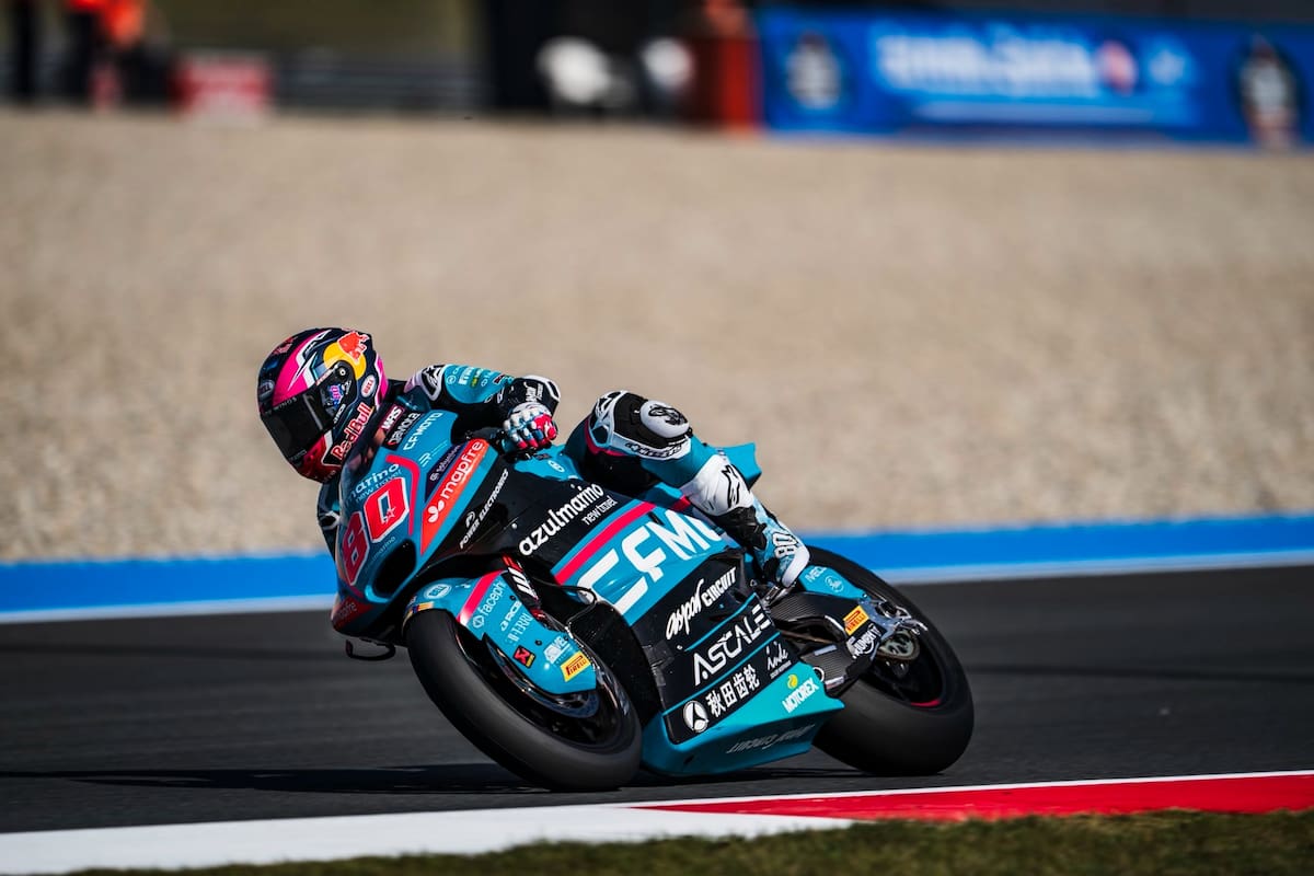 David Alonso logró su segunda pole consecutiva en Moto2. Foto: @AsparTeam
