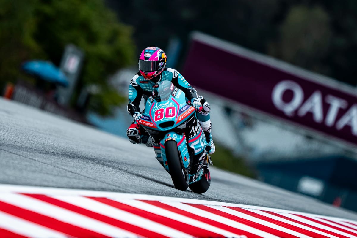 David Alonso vuelve al podio en Moto2: el colombiano fue tercero en el Gran Premio de Austria. Foto: Aspar