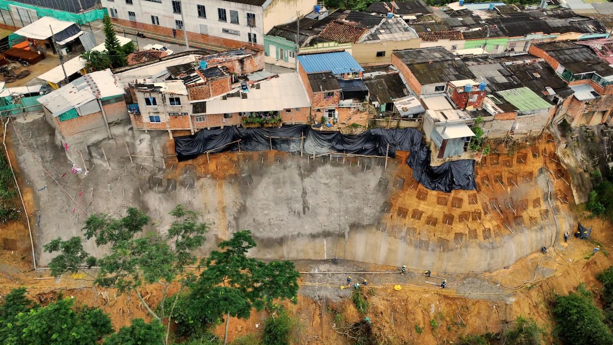 El año pasado la Cdmb entregó terminada esta obra, con la que se mitigó el riesgo para cerca de 3.000 familias del barrio Nariño. (Foto suministrada / VANGUARDIA)