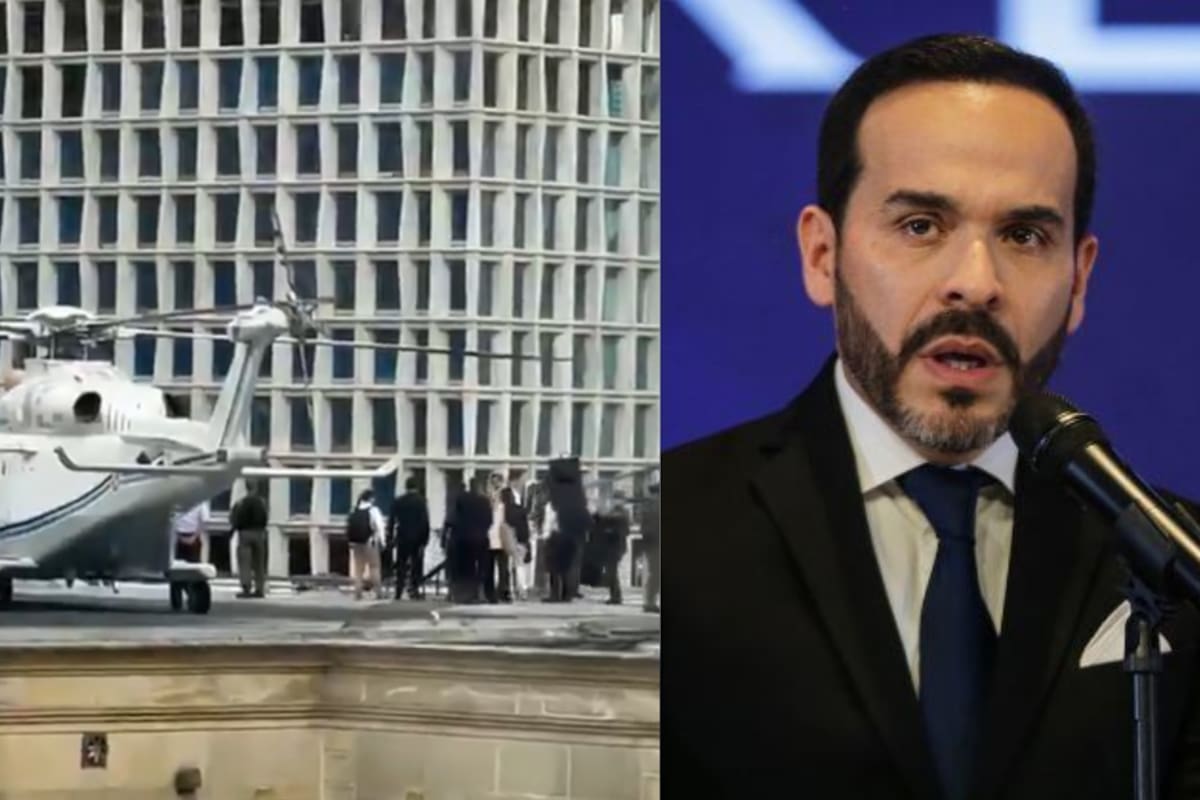 El presidente Abelardo De La Espriella llegó por primera vez a la Casa de Nariño, pero continuó su jornada de trabajo desde el Palacio de San Carlos. Foto tomada de; Captura video // Foto Archivo.