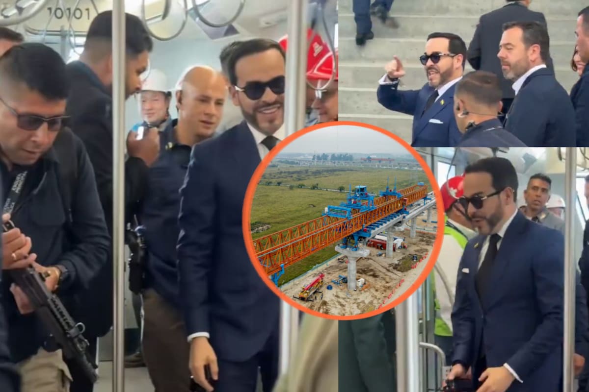 Durante su recorrido por el Metro de Bogotá, el presidente Abelardo De la Espriella confirmó el respaldo de su Gobierno para culminar la Línea 1. Captura de video // tomada de: X.