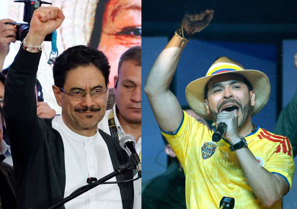 Combo de fotografías de archivo de los candidatos a la Presidencia de Colombia, Iván Cepeda (i) y Abelardo de la Espriella. Un modelo económico de ajuste fiscal, reducción del tamaño del Estado y recuperación de la industria petrolera, del ultraderechista Abelardo de la Espriella, y otro que defiende una "revolución económica y social" para acabar la pobreza, reducir la desigualdad y crear prosperidad, del izquierdista Iván Cepeda, están en juego en las elecciones presidenciales colombianas. EFE/ Mauricio Dueñas Castañeda / STR ARCHIVO