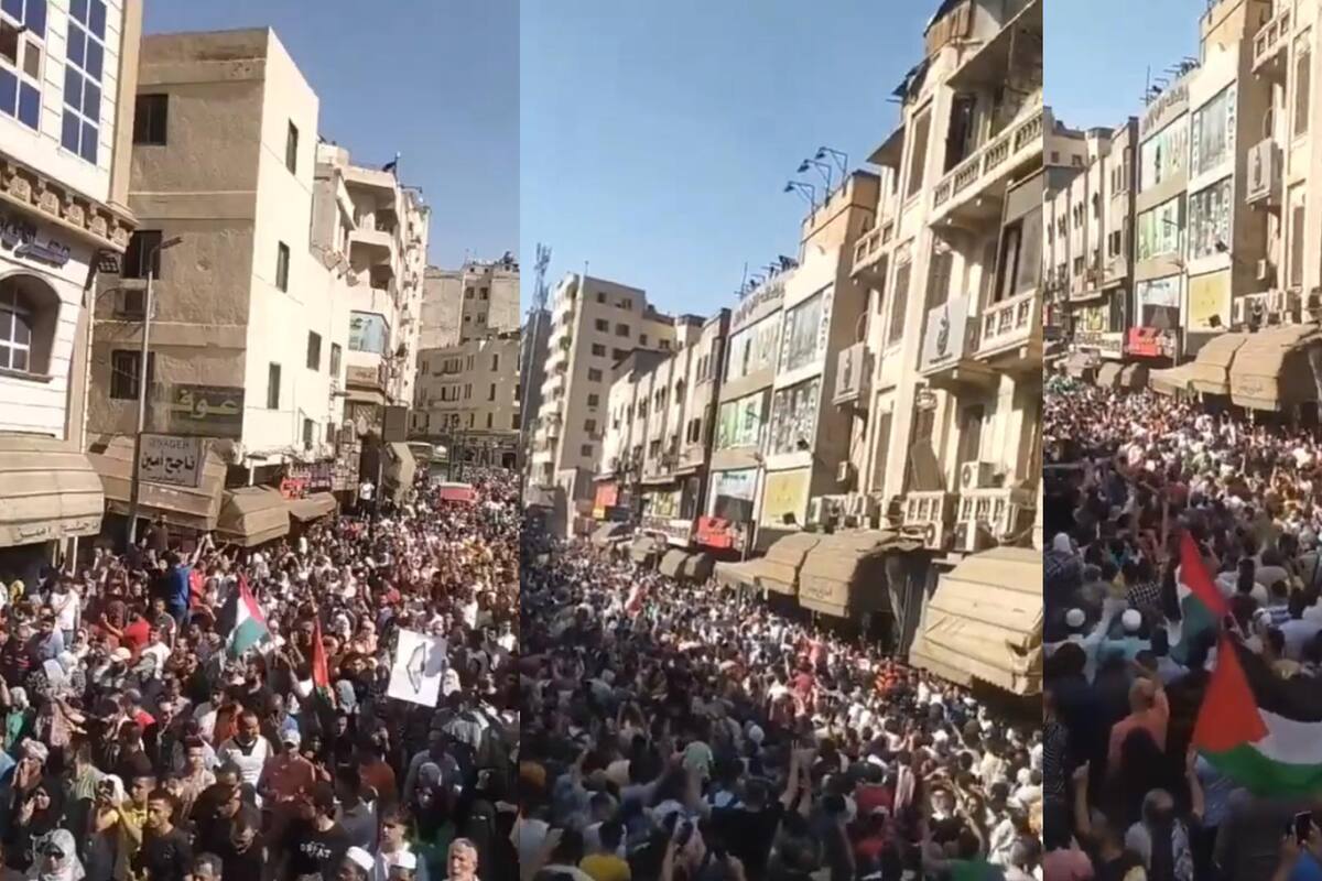El primer balance aportado por la fuente, que pidió el anonimato, es de 52 arrestados en la capital egipcia y que participaron en las protestas. Foto: Captura video @HoyPalestina / VANGUARDIA