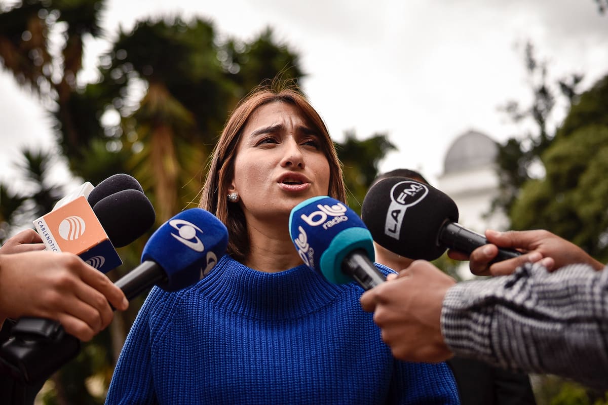 Bogotá. Julio 07 de 2025. Laura Sarabia antes de ingresar a la Casa de Nariño // (Colprensa - Cristian Bayona).