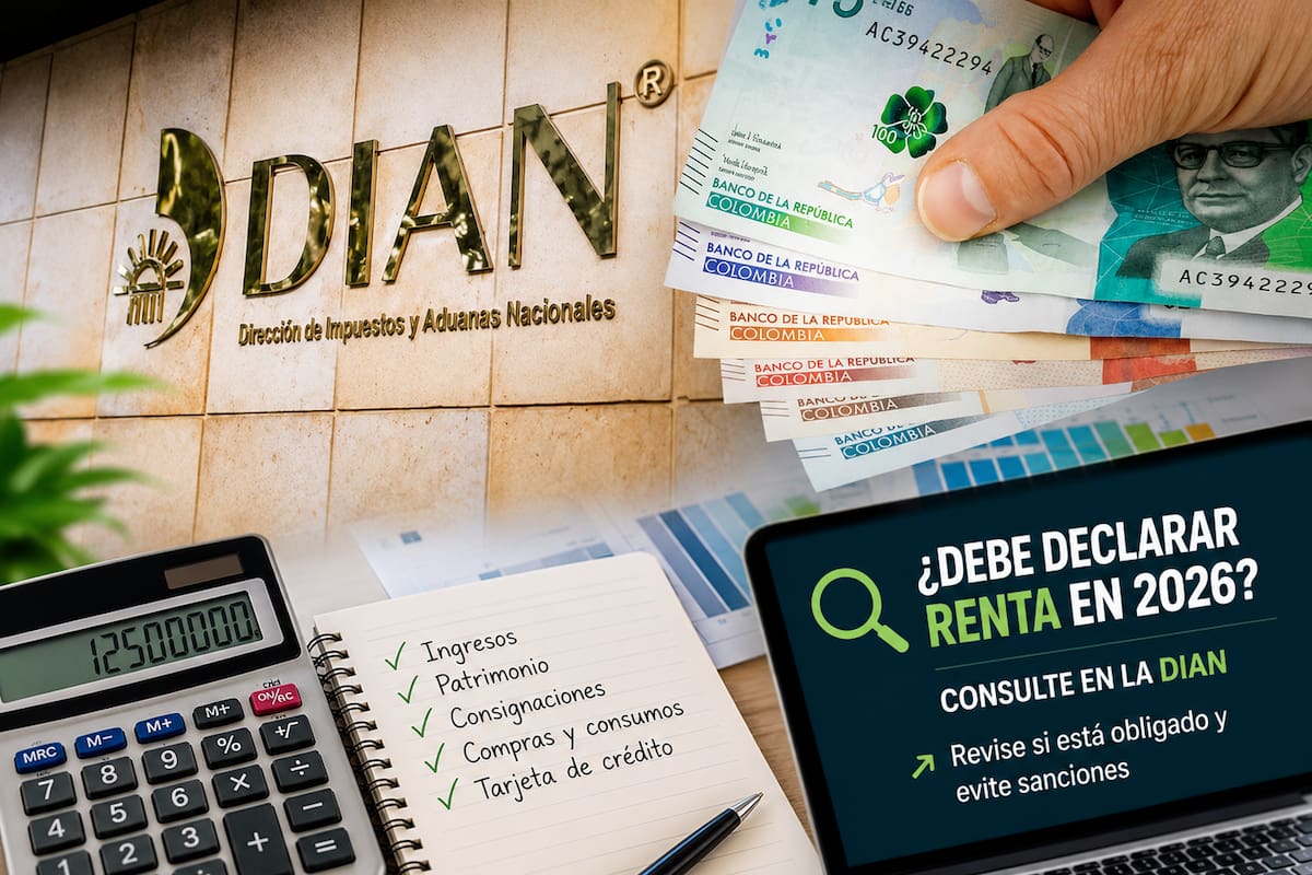 ¿Debe declarar renta en 2026? Así puede consultar en la DIAN si está obligado.