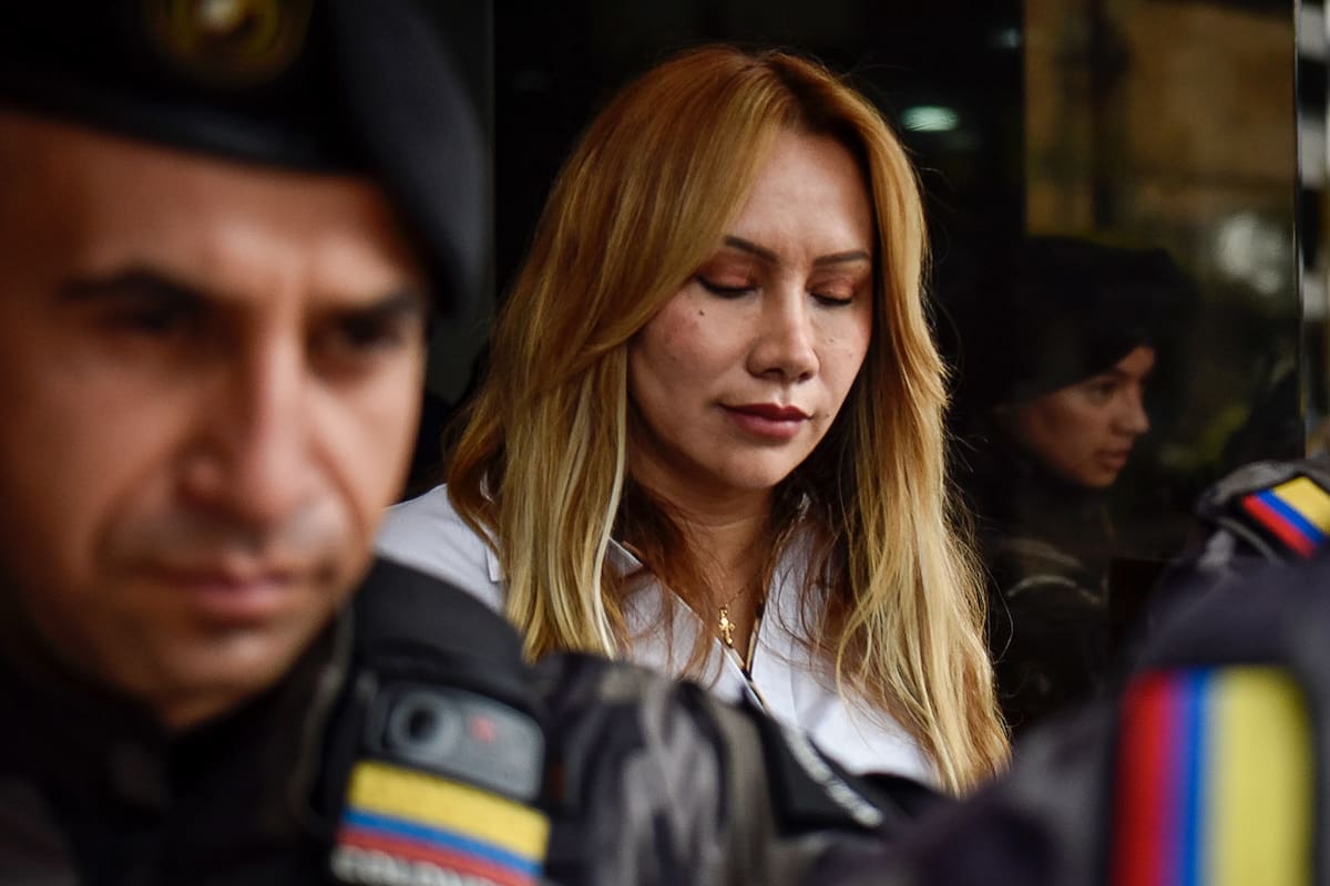 La ex concejera para las regiones Sandra Ortiz, declaró por investigación a los senadores Julio Elías Chagüi Flórez y Martha Peralta por el caso UNGRD, en la sala de instrucción de la Corte Suprema de Justicia. (Colprensa - Cristian Bayona).