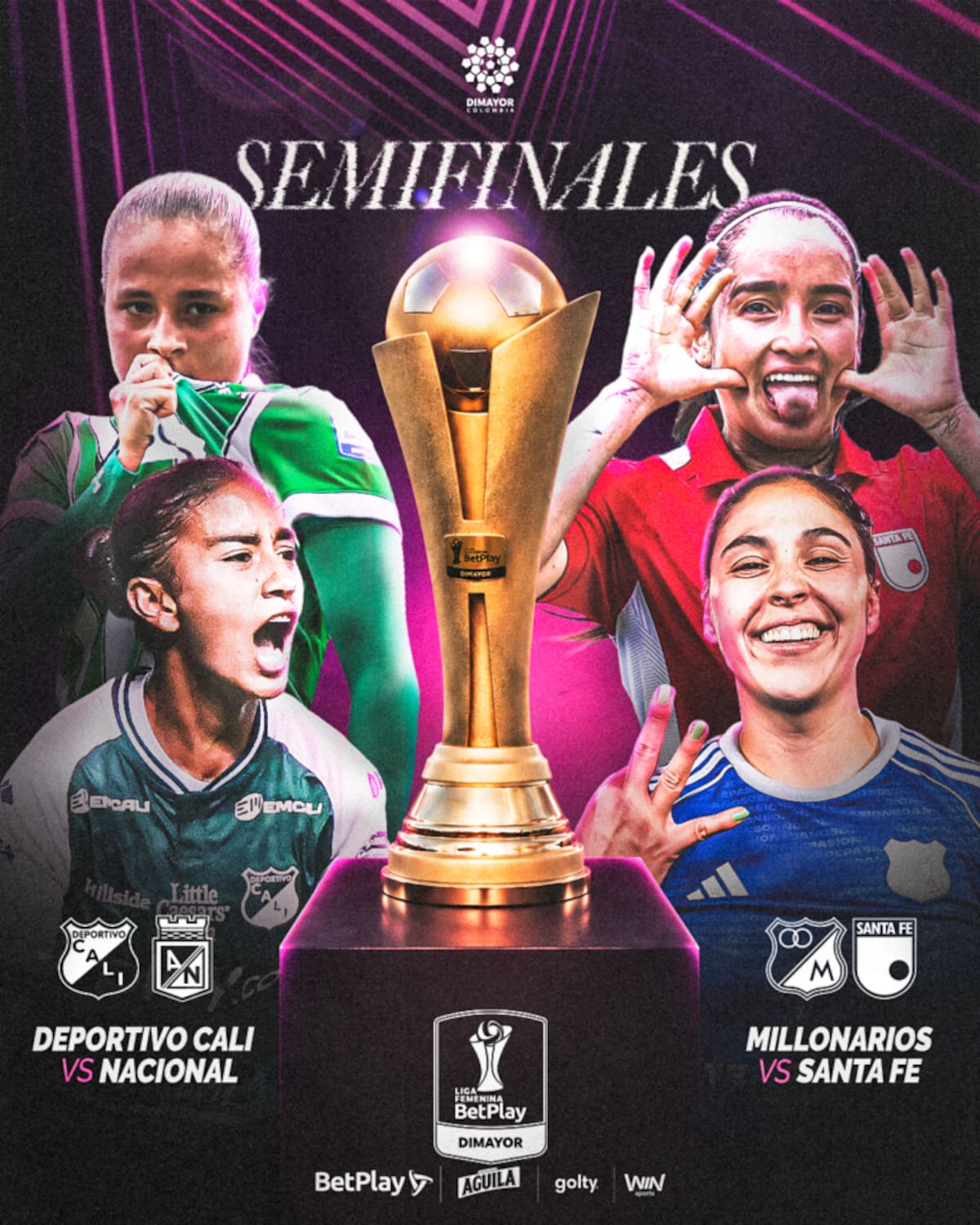 Definidos los cruces de la Semifinal de la Liga Femenina BetPlay DIMAYOR 2026.