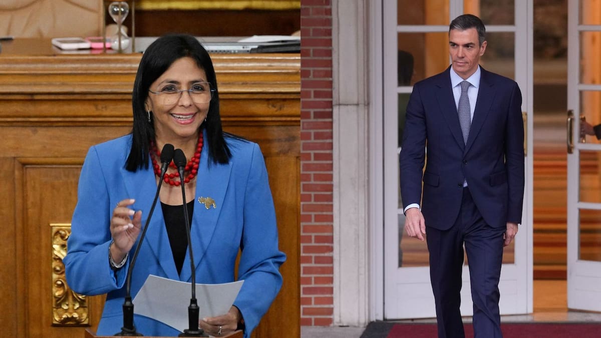 La presidenta interina de Venezuela decidió saludar a Sanchez en plena Asamblea General de la ONU.
