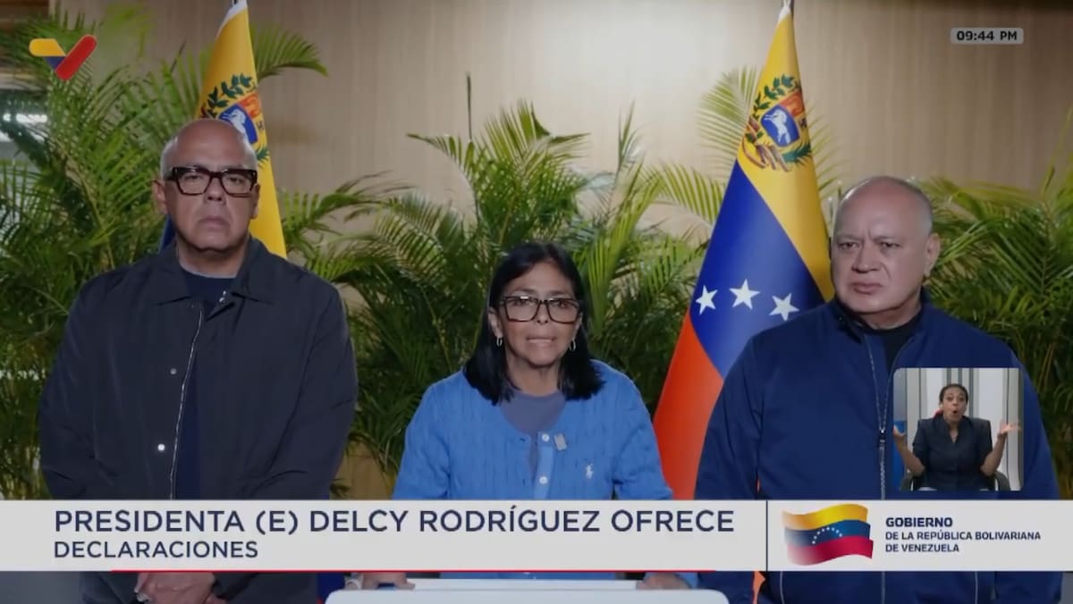 Delcy Rodríguez declara el estado de emergencia en Venezuela tras dos fuertes terremotos. // Foto: EFE/ VTV.