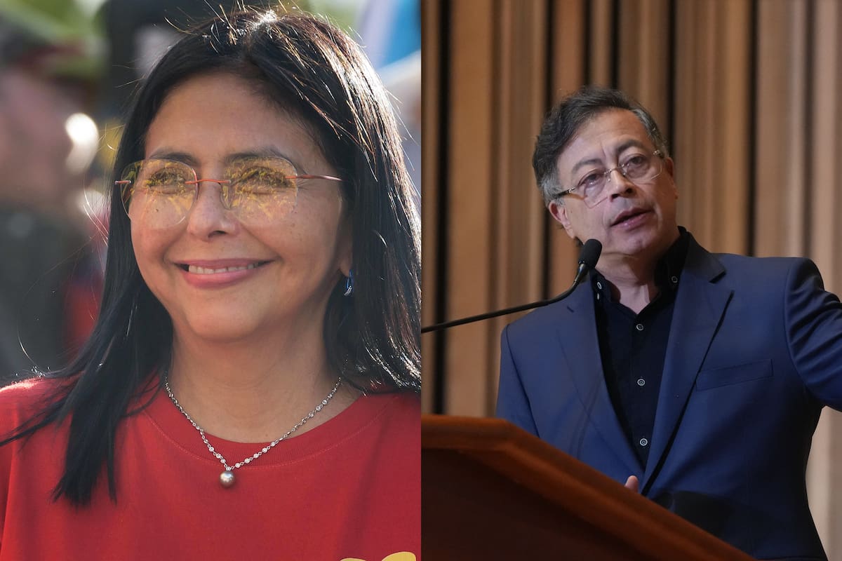 Delcy Rodríguez, presidenta encargada de Venezuela, junto a su homólogo colombiano Gustavo Petro. // Foto: EFE - Presidencia de Colombia.