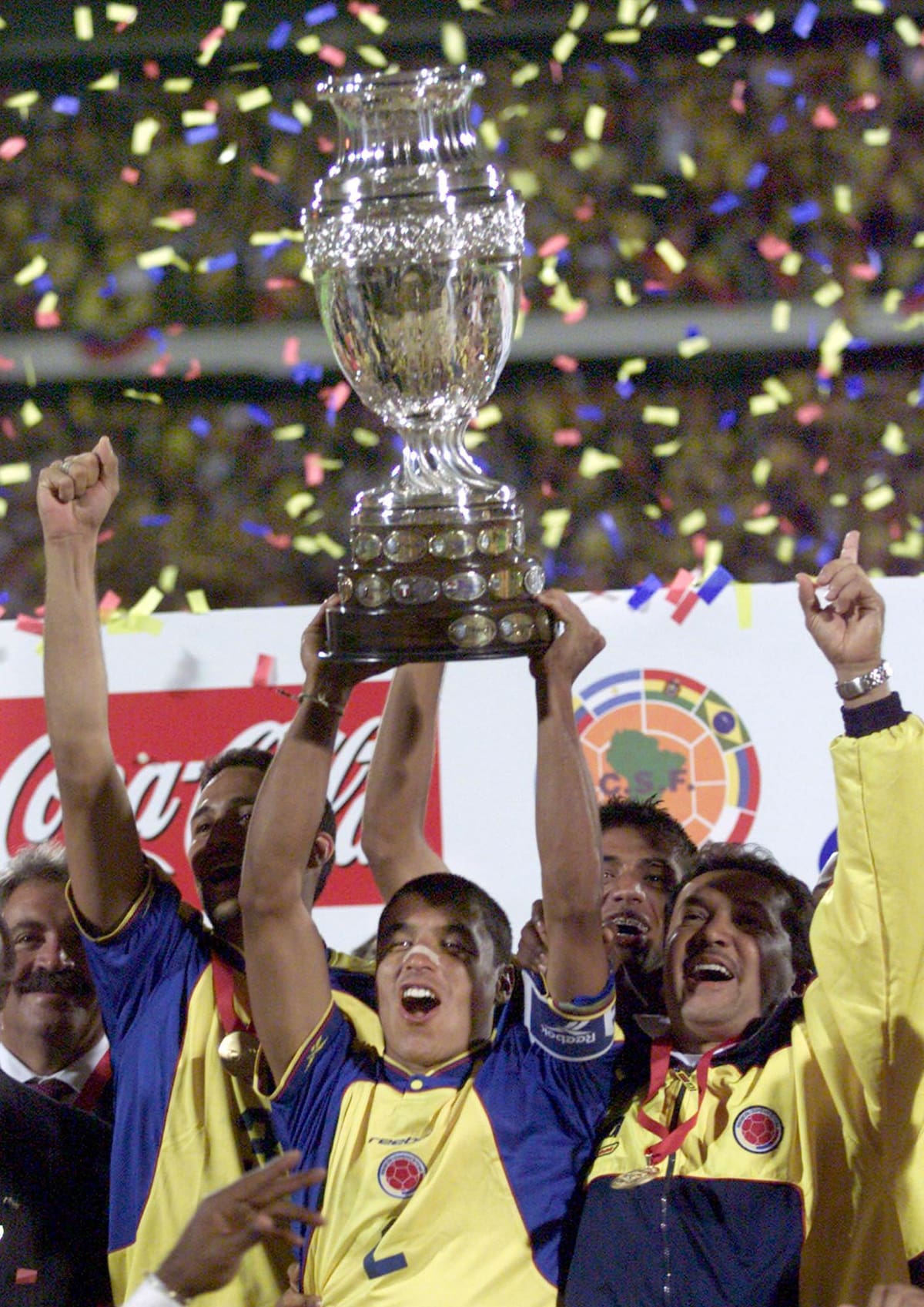 Colombia logró su único título de Copa América en 2001, año en la que fue sede del torneo continental, ganando el certamen de manera invicta.