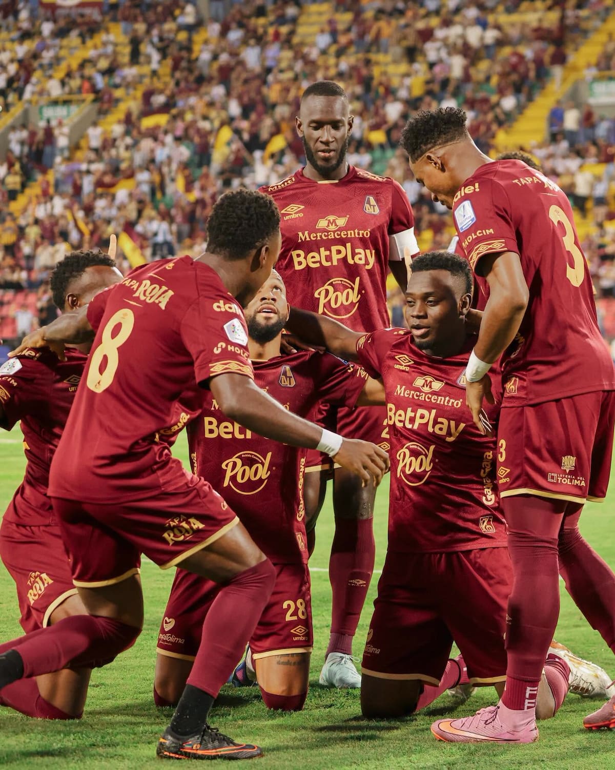 Deportes Tolima confirmó su clasificación a los cuartos de final de la Liga BetPlay, luego de vencer a Deportivo Pereira en juego de la fecha 17. Foto: Deportes Tolima.