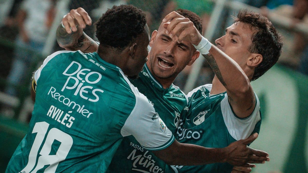 Deportivo Cali logró un imponente triunfo sobre Atlético Nacional en la Liga Betplay. //Foto tomada de redes sociales: @DeportivoCaliCP