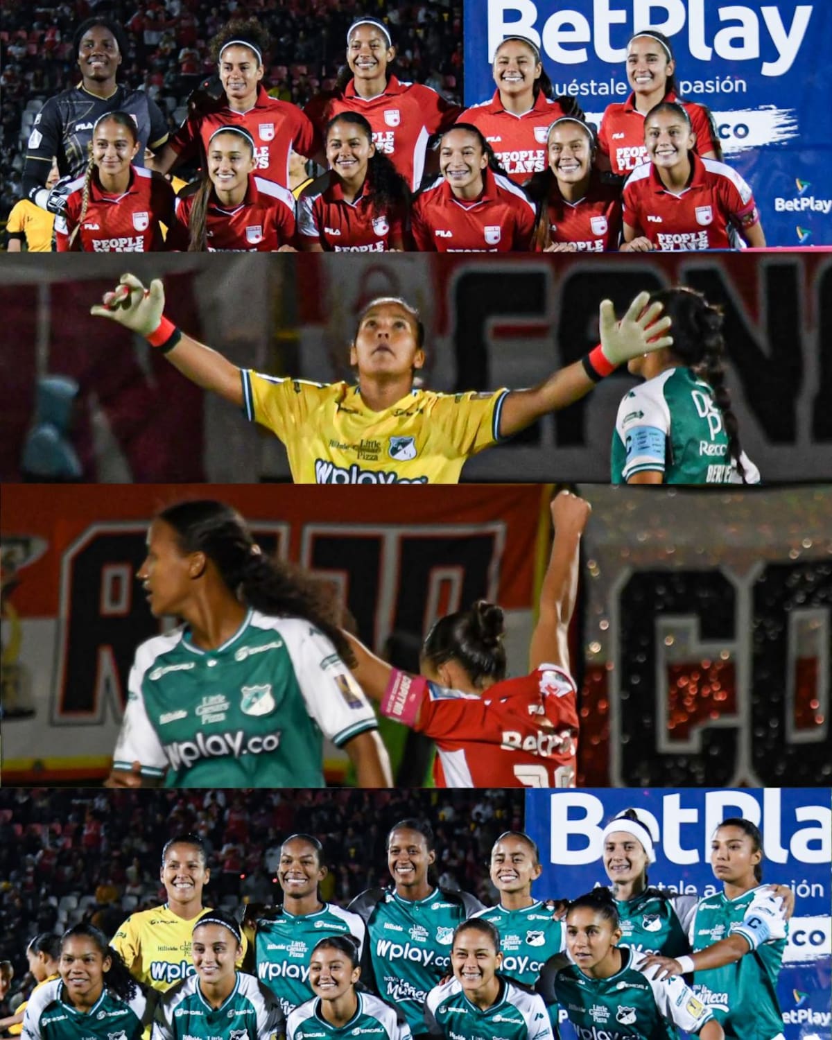 Deportivo Cali golpeó primero en Tunja, pero Santa Fe mantiene viva la final de la Liga Femenina. Foto: Liga BetPlay Dimayor