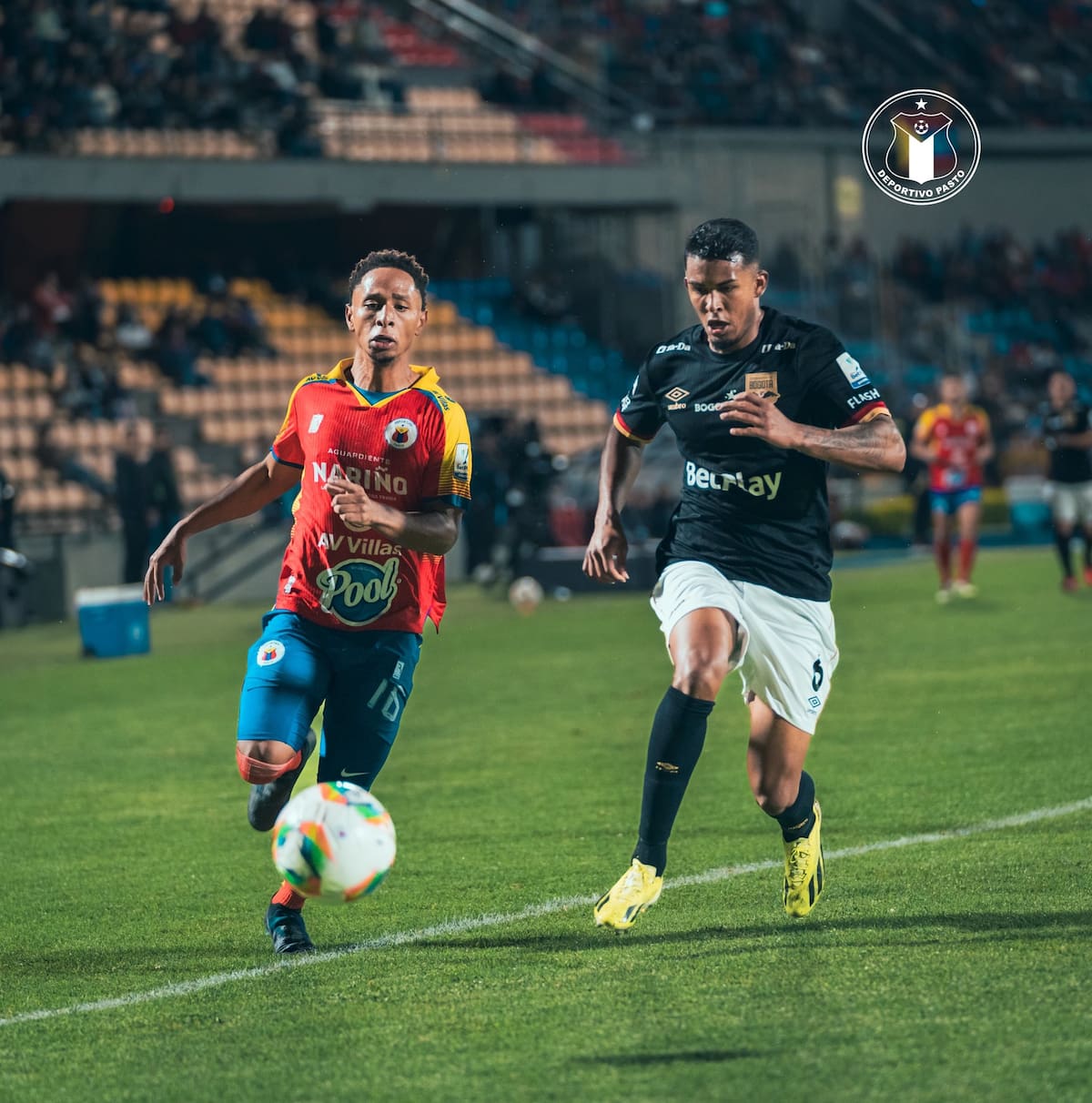 Deportivo Pasto e Internacional de Bogotá igualaron en la séptima fecha de la Liga BetPlay I de 2025, en un duelo entre líderes. Foto: Deportivo Pasto.