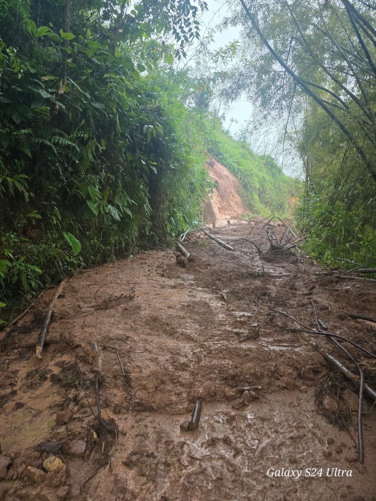 Las lluvias provocaron el colapso de una vivienda y derrumbes en la vía de acceso a la vereda La Pradera del municipio de Río Negro, Santander.
Suministrada/Vanguardia
