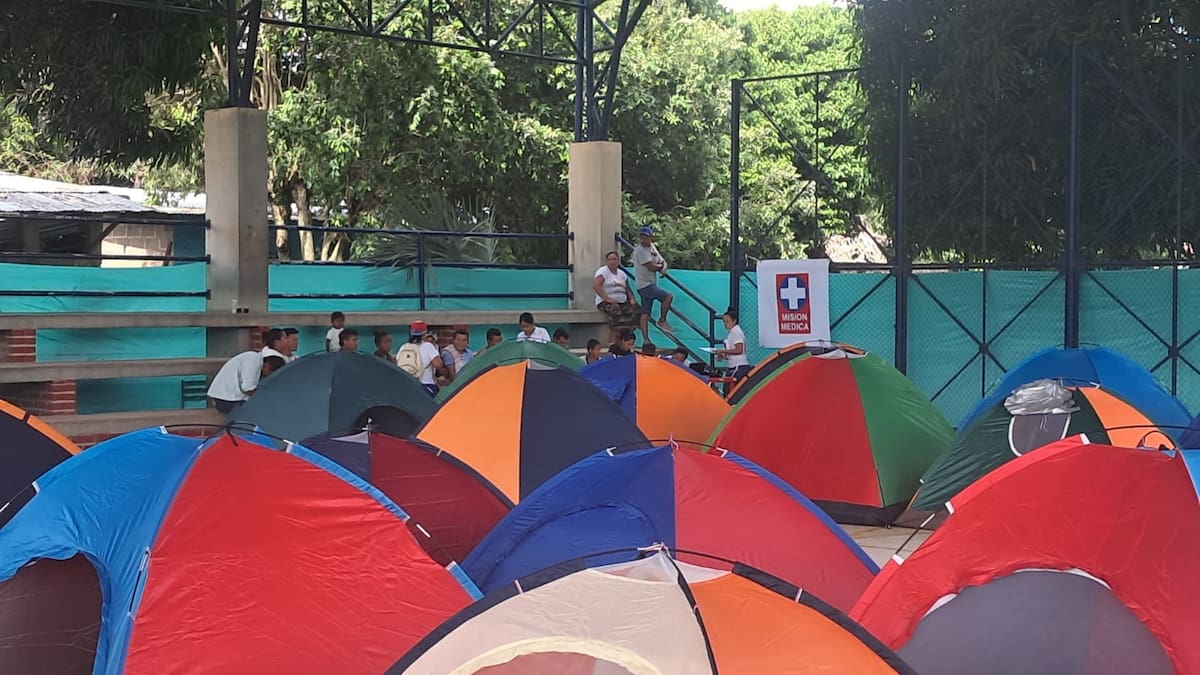 La semana pasada se registró un desplazamiento masivo en Arenal del Sur. // Cortesía