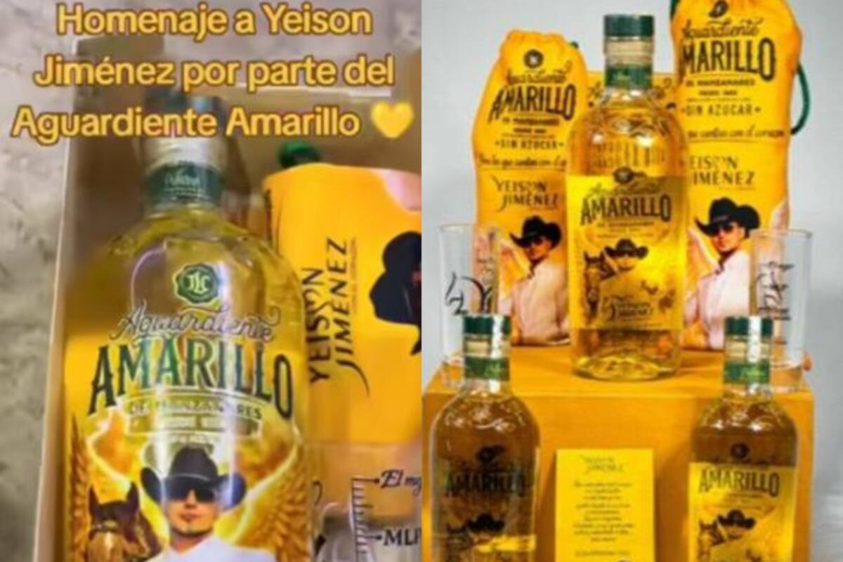 Detectan venta irregular de aguardiente “Amarillo de Manzanares” con imagen de Yeison Jiménez. // Foto: tomadas de internet