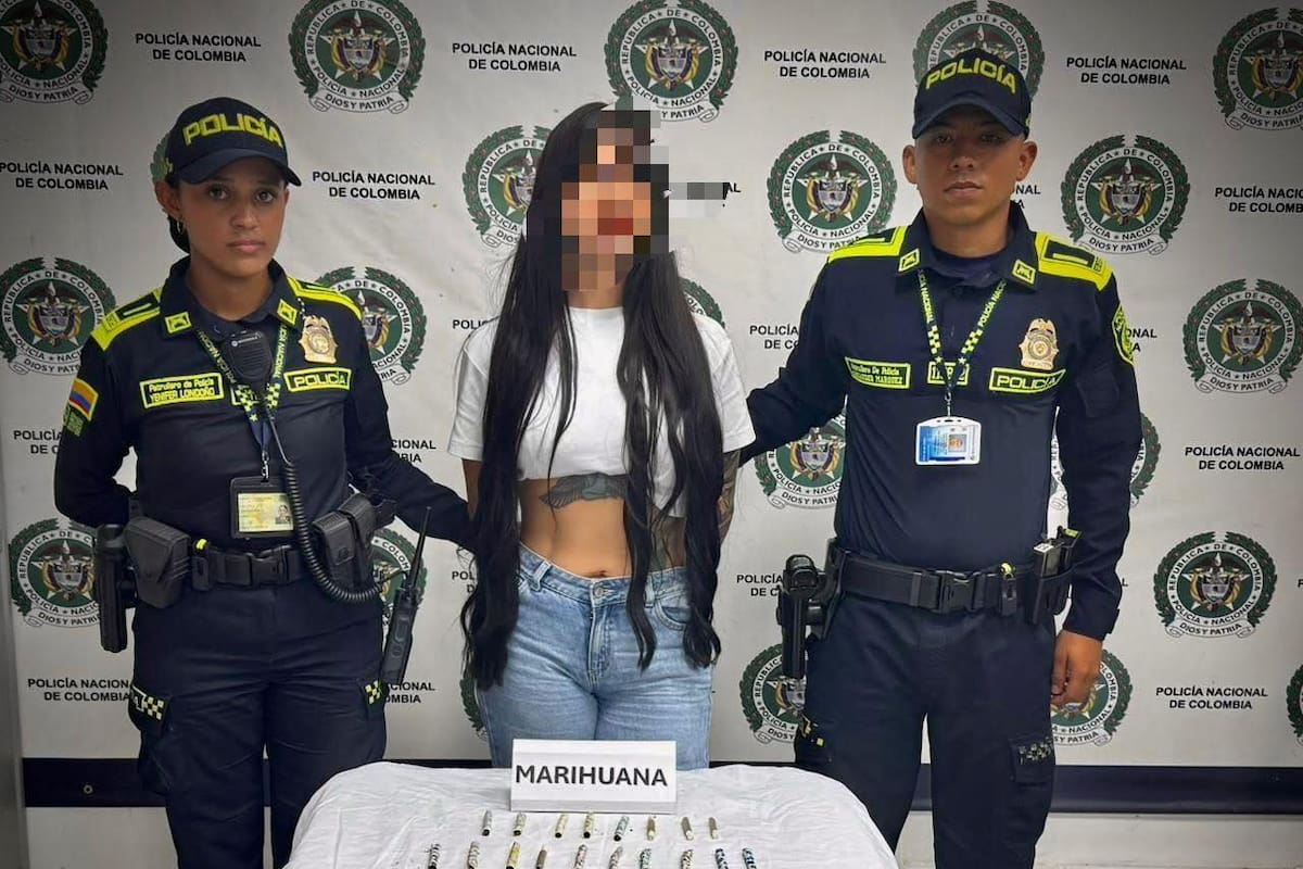 Mujer detenida con drogas en la isla de San Andrés.